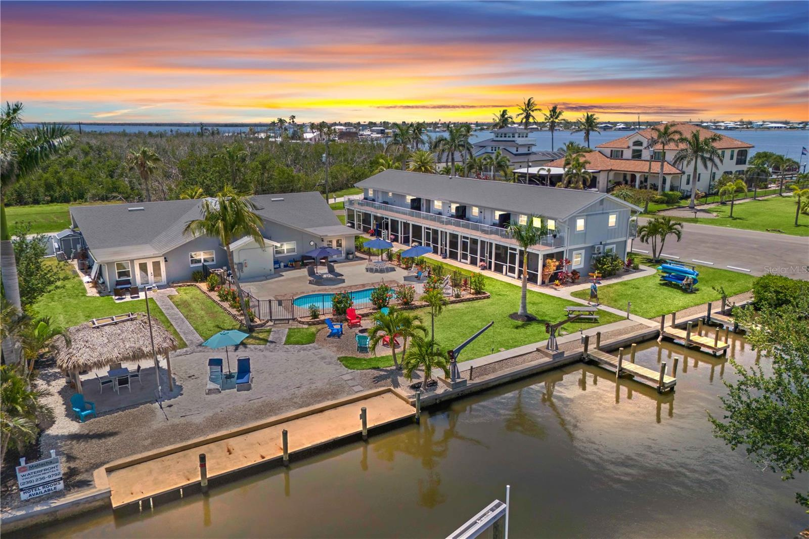 Boutique Resort Marina - 12 Rooms & 5 Boat Slips For Sale in Cape Coral, FL $3,450,000